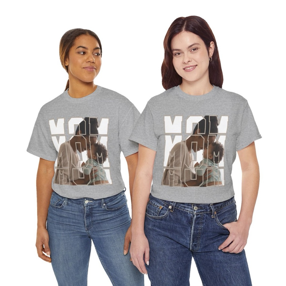 Custom photo mom T-shirt personalize word and picture shirt Mother’s Day gift